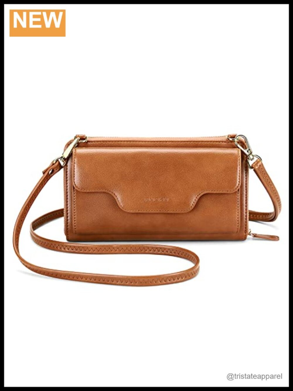 Vegan Leather Crossbody Bag RFID Wallet Wristlet Clutch